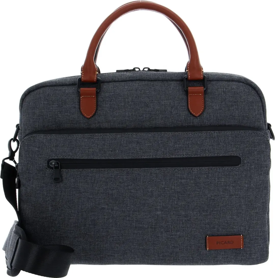 PICARD laptoptas schoudertas met laptopvak Go Eco Business Bag Anthrazit antraci