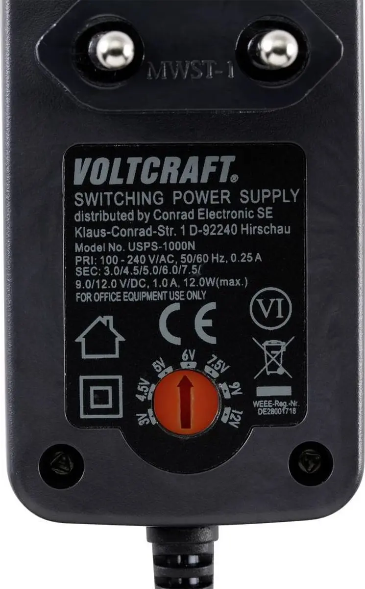 Voltcraft VC-11258690 Stekkernetvoeding instelbaar 1 A 12 W - afbeelding 2 van 5