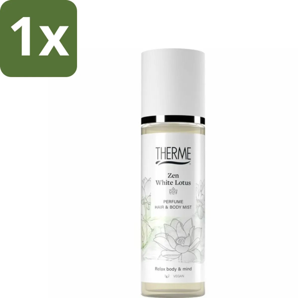 1 x Therme - Zen White Lotus - Parfum Haar- & Lichaamsmist - Verfrissend - Verzorgend - 200ml - Zen Mist - Haarkleur - Lichaamsmist - Geur - Ontspanning