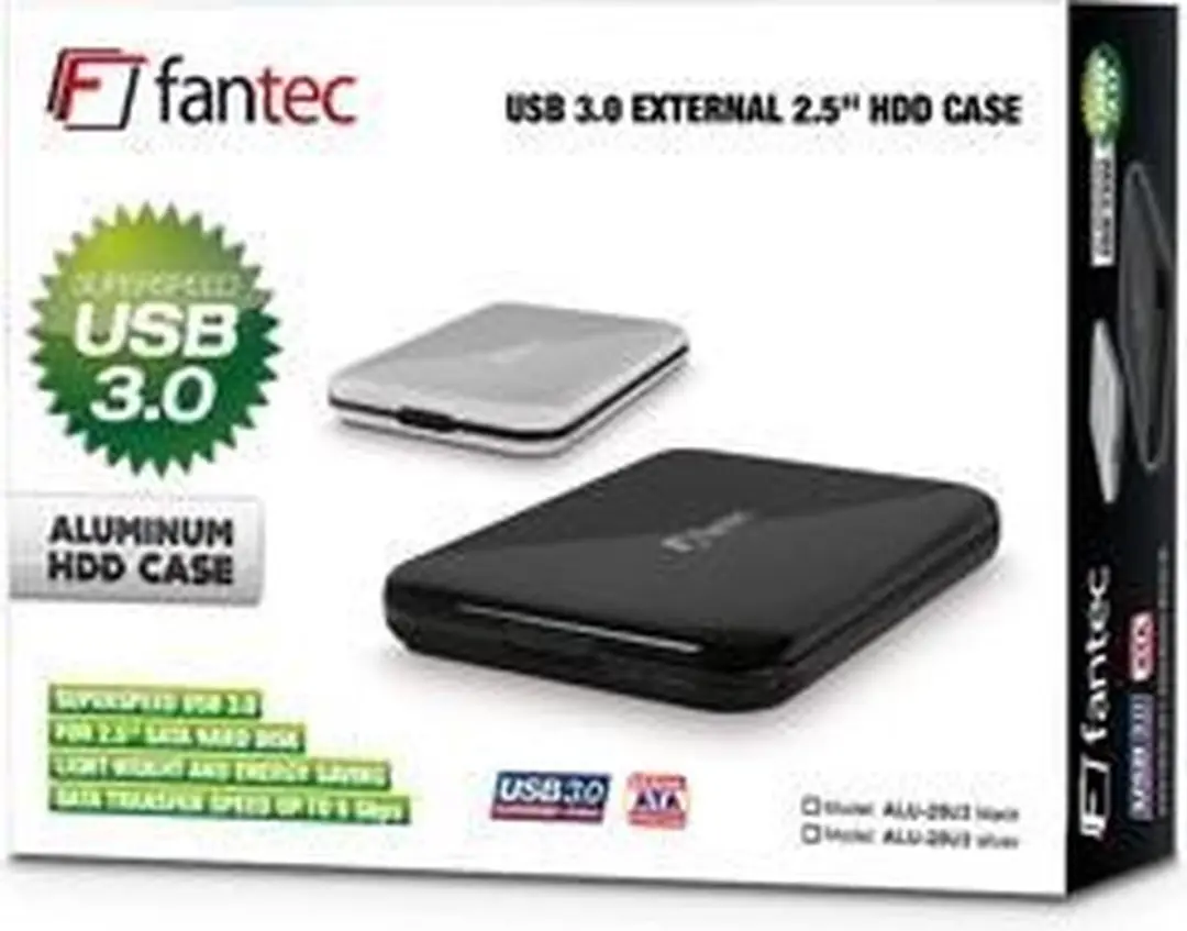 Fantec ALU-25U3 2.5" Harddisk Behuizing - Zilver - afbeelding 4 van 5