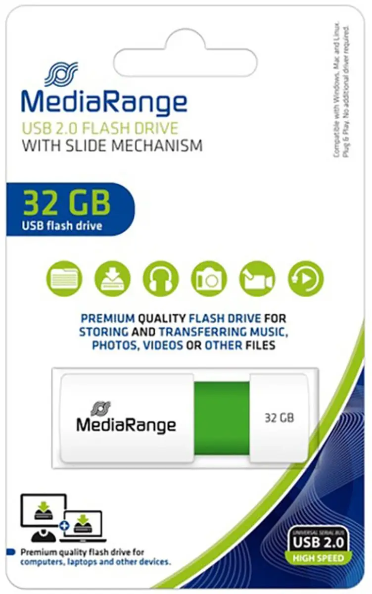 MediaRange MR973 USB-stick 32GB - 4 stuks - afbeelding 6 van 6