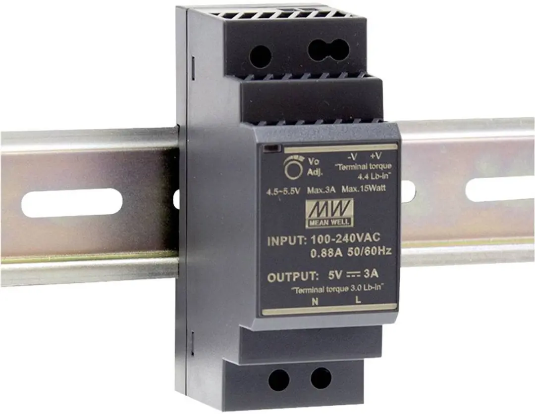 Mean Well HDR-30-12 DIN-rail voeding 12V 2A - afbeelding 2 van 5