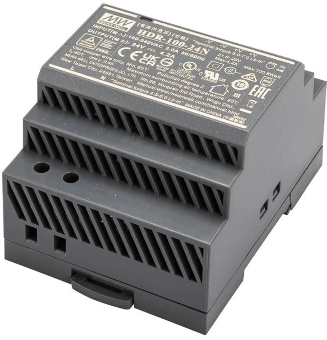 Mean Well HDR-100-24N DIN-rail netvoeding - 24V 4.2A - afbeelding 5 van 6