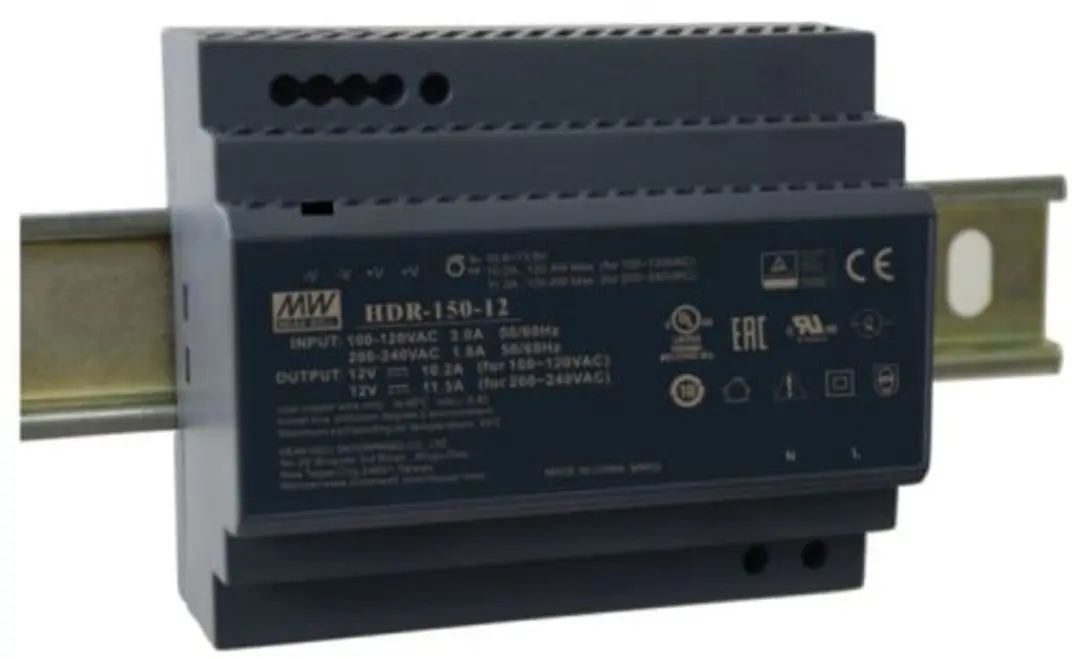 Mean Well HDR-150-12 DIN-rail Netvoeding - 12V - afbeelding 4 van 4