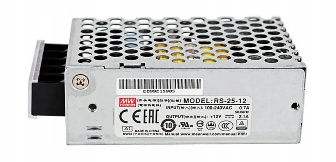 Mean Well RS-25-12 Schakelnetvoedingsmodule - 12V/DC - 2.1A - 25W - afbeelding 3 van 5