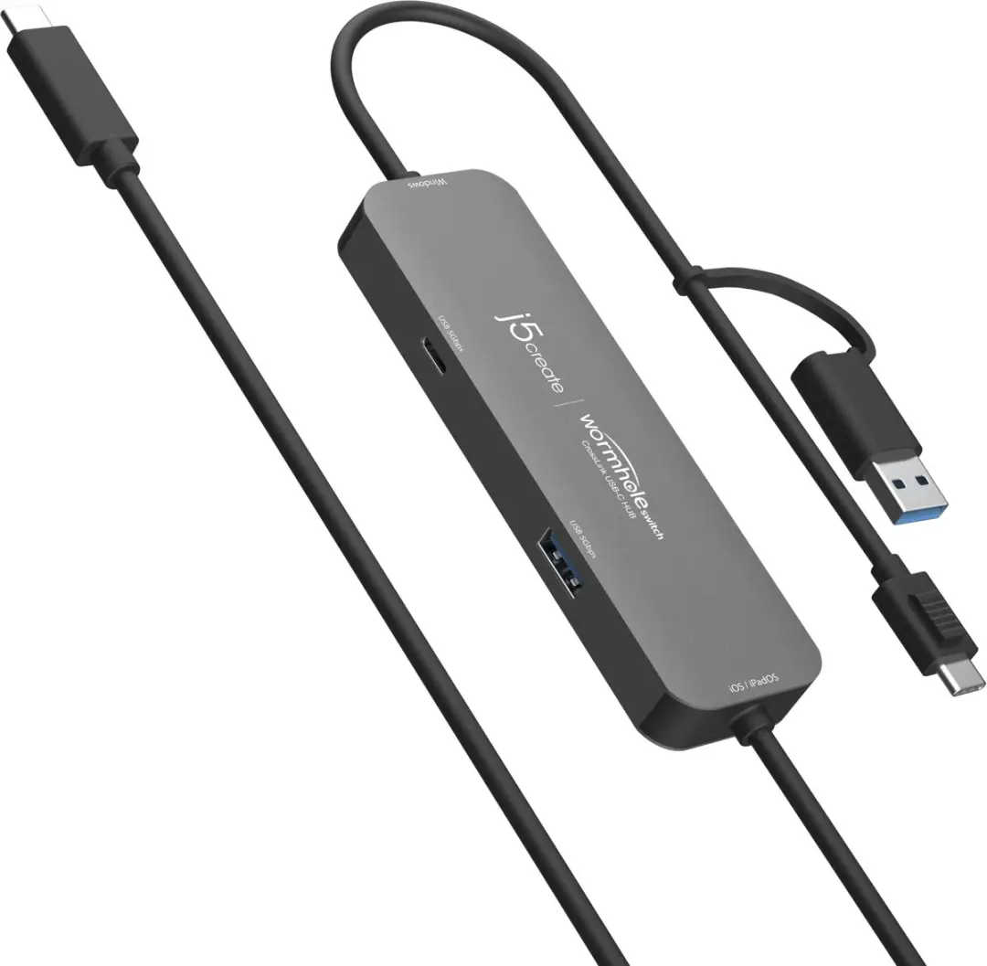 j5create CrossLink JCH422-N USB-C Hub - Grijs - afbeelding 3 van 4