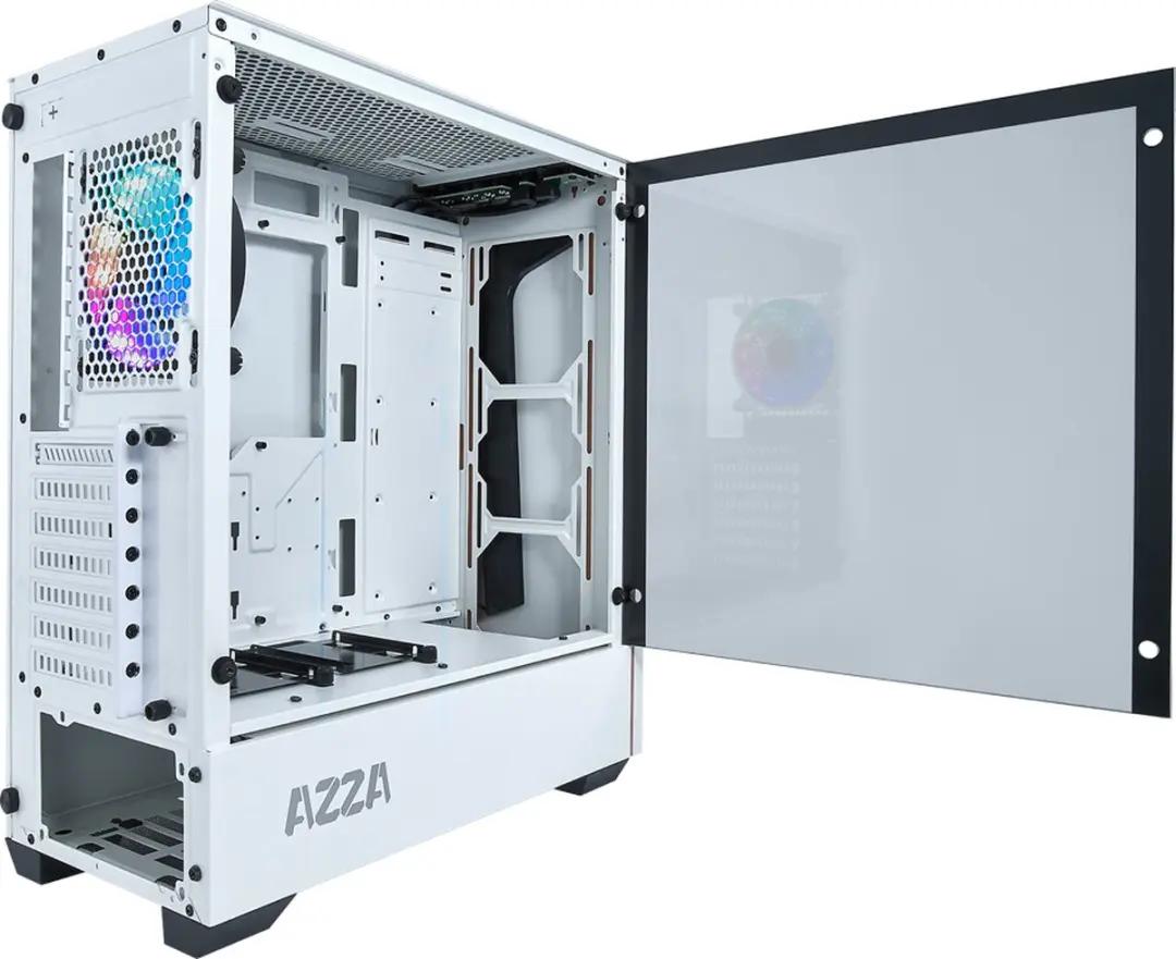 Azza Apollo 430W DF2 Midi Tower PC-behuizing - Wit - afbeelding 2 van 6