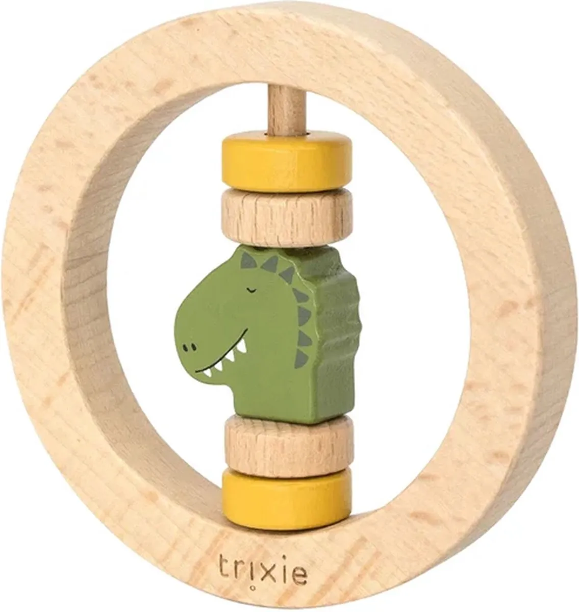 Trixie Houten Dino Rammelaar - Groen