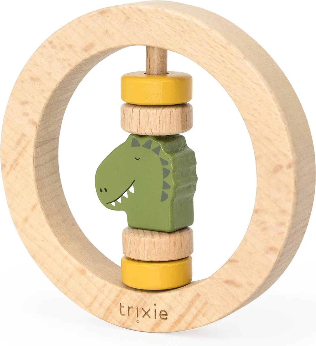 Trixie Houten Dino Rammelaar - Groen
