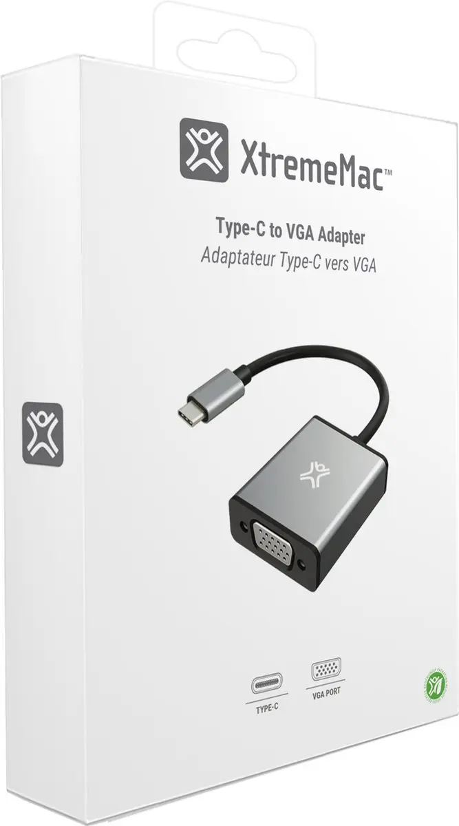XtremeMac XWH-ACV1-13 USB-C naar VGA Adapter - Grijs - afbeelding 6 van 6