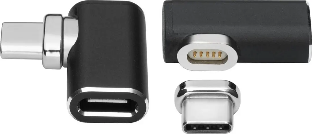 MicroConnect USB3.1CCMF-MAGNETIC USB-C Adapter - Zwart - afbeelding 3 van 4