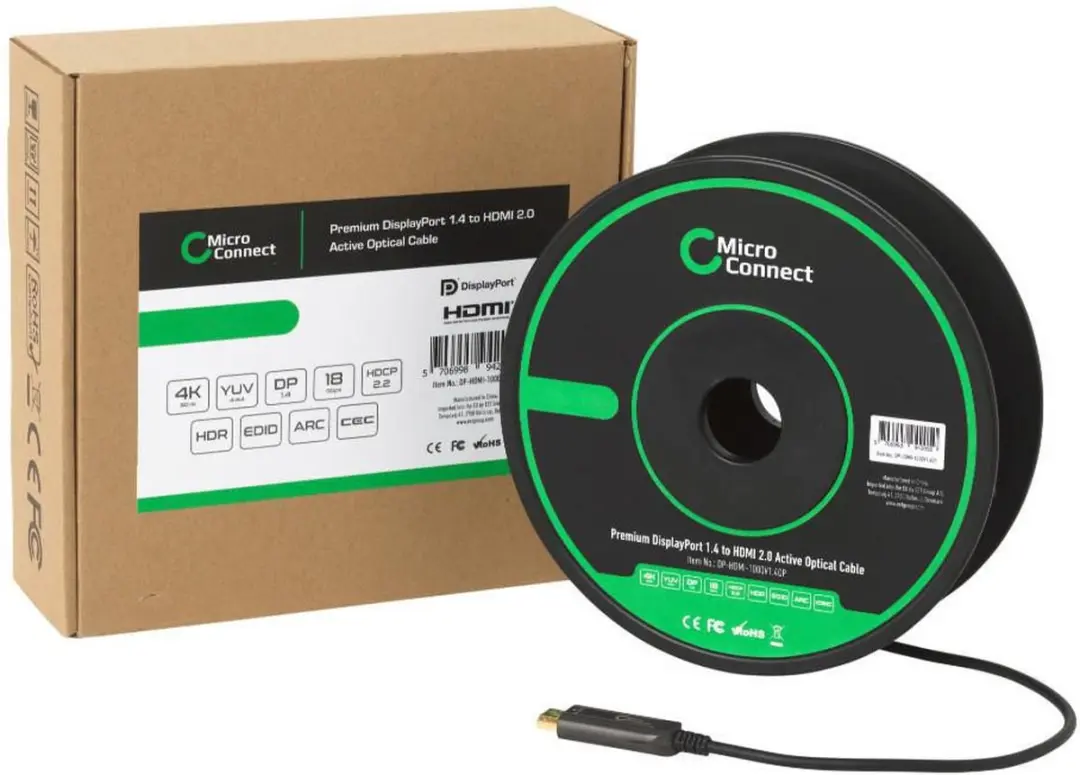 MicroConnect DP-HDMI-2000V1.4OP Videokabel - 20m - Zwart - afbeelding 3 van 6