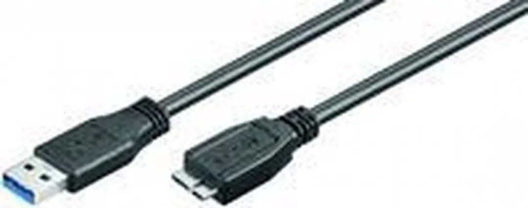 MicroConnect USB3.0AB1MICRO USB-kabel 1m - Zwart - afbeelding 2 van 4