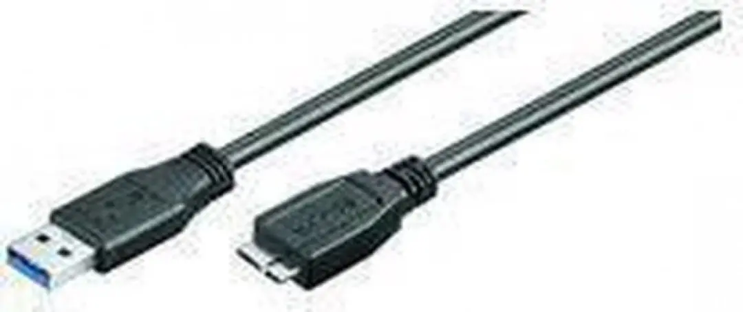 MicroConnect USB3.0AB1MICRO USB-kabel 1m - Zwart - afbeelding 3 van 4