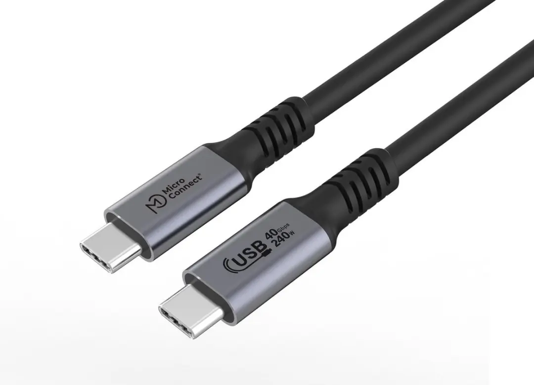 MicroConnect USB4CC3-240W USB-C kabel 3m - 240W - Zwart - afbeelding 4 van 5