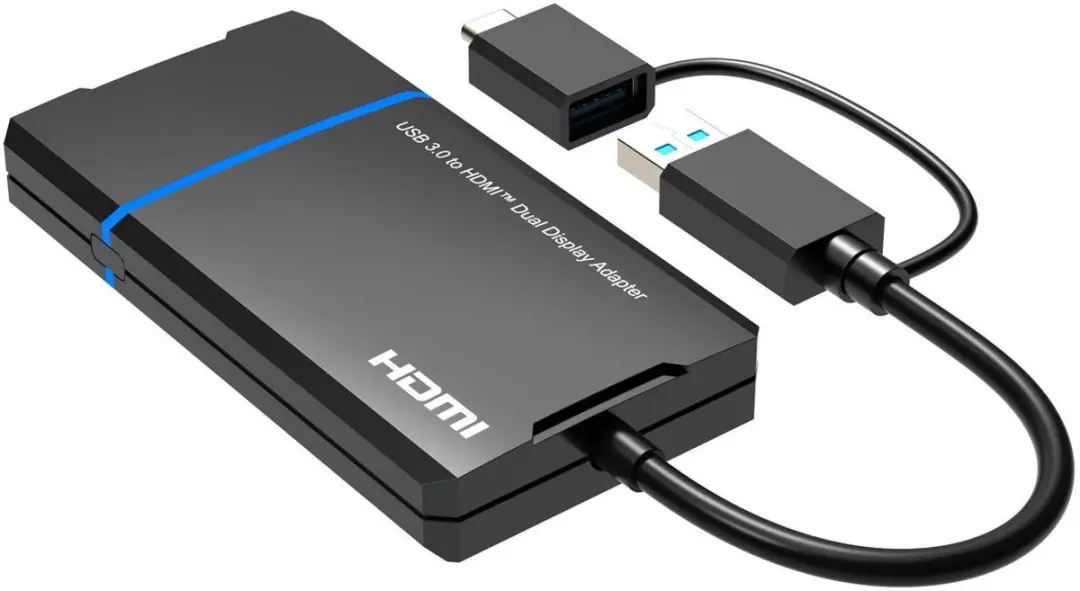 MicroConnect MC-USB3.1CHDMIX2-2IN1 USB-C naar HDMI Videoadapter - Zwart - afbeelding 3 van 5