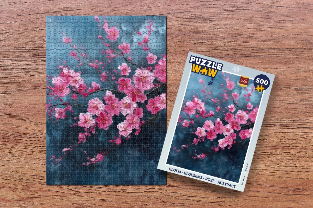 PuzzleWow Legpuzzel Bloemen Roze 500 Stuks - MPN 8721406861362