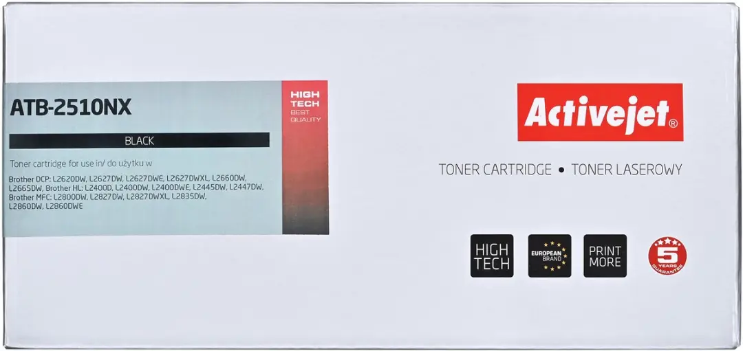 Activejet ATB-2510NX Toner compatibel met Brother TN2510XL - 3000 pagina's - Zwart - afbeelding 2 van 2