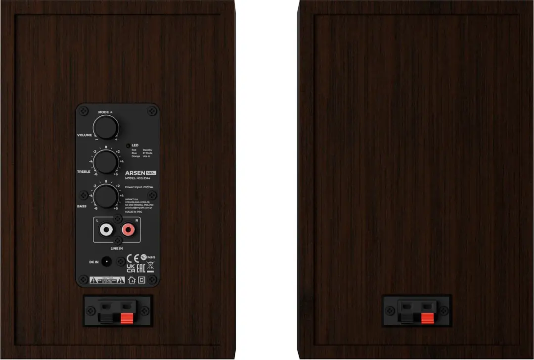 Genesis Arsen 302BT 2.0 Luidsprekerset - 20W - Bruin - afbeelding 4 van 6