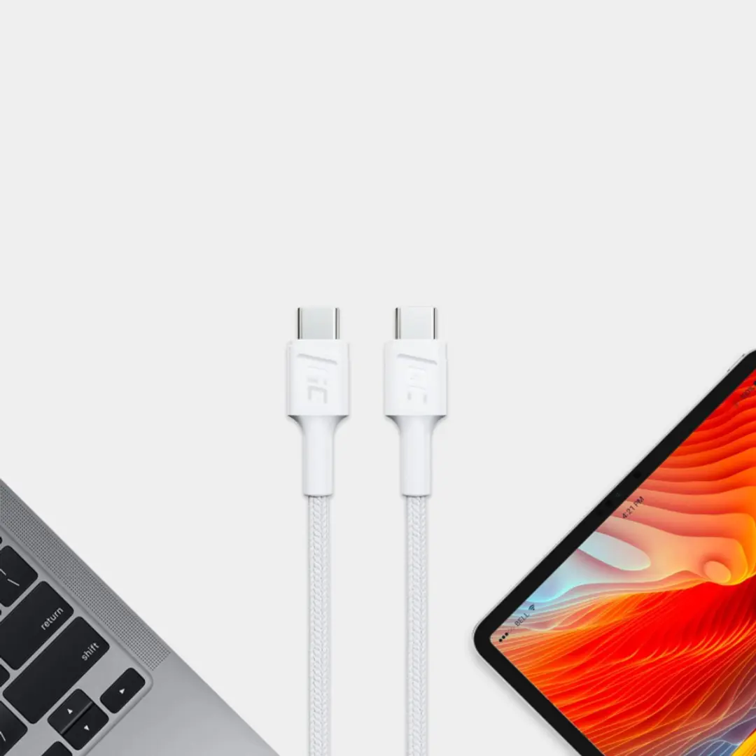 Green Cell KABGC30W USB-C kabel 1,2m - Wit - afbeelding 4 van 5