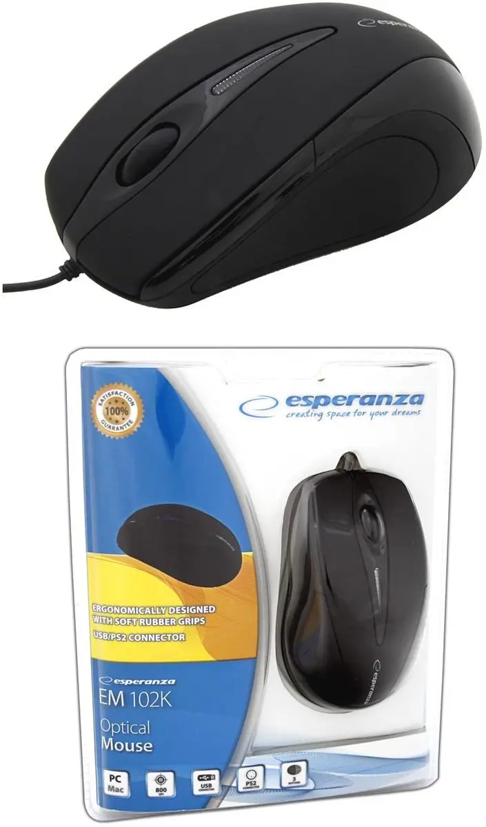Esperanza EM102K Optische Muis - Zwart - afbeelding 6 van 6