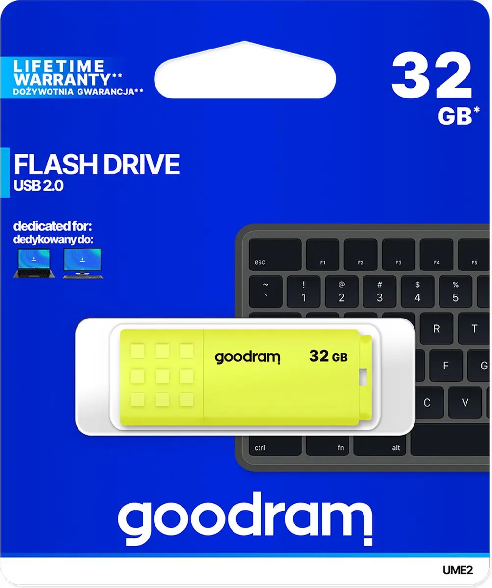 Goodram UME2 UME2-0320Y0R11 USB-stick - Geel - afbeelding 6 van 6