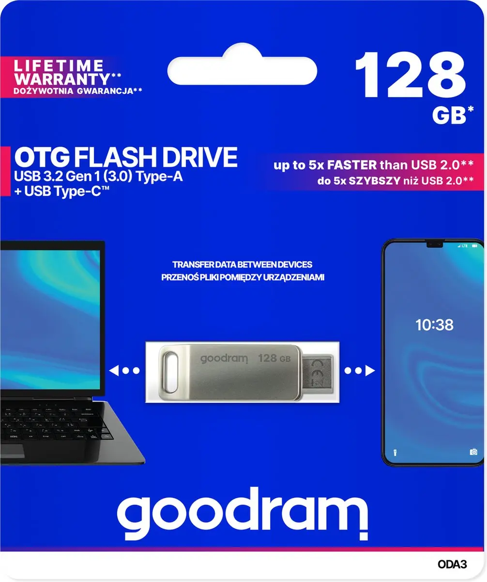Goodram ODA3 ODA3-1280S0R11 USB-stick 128GB - Zilver - afbeelding 5 van 6