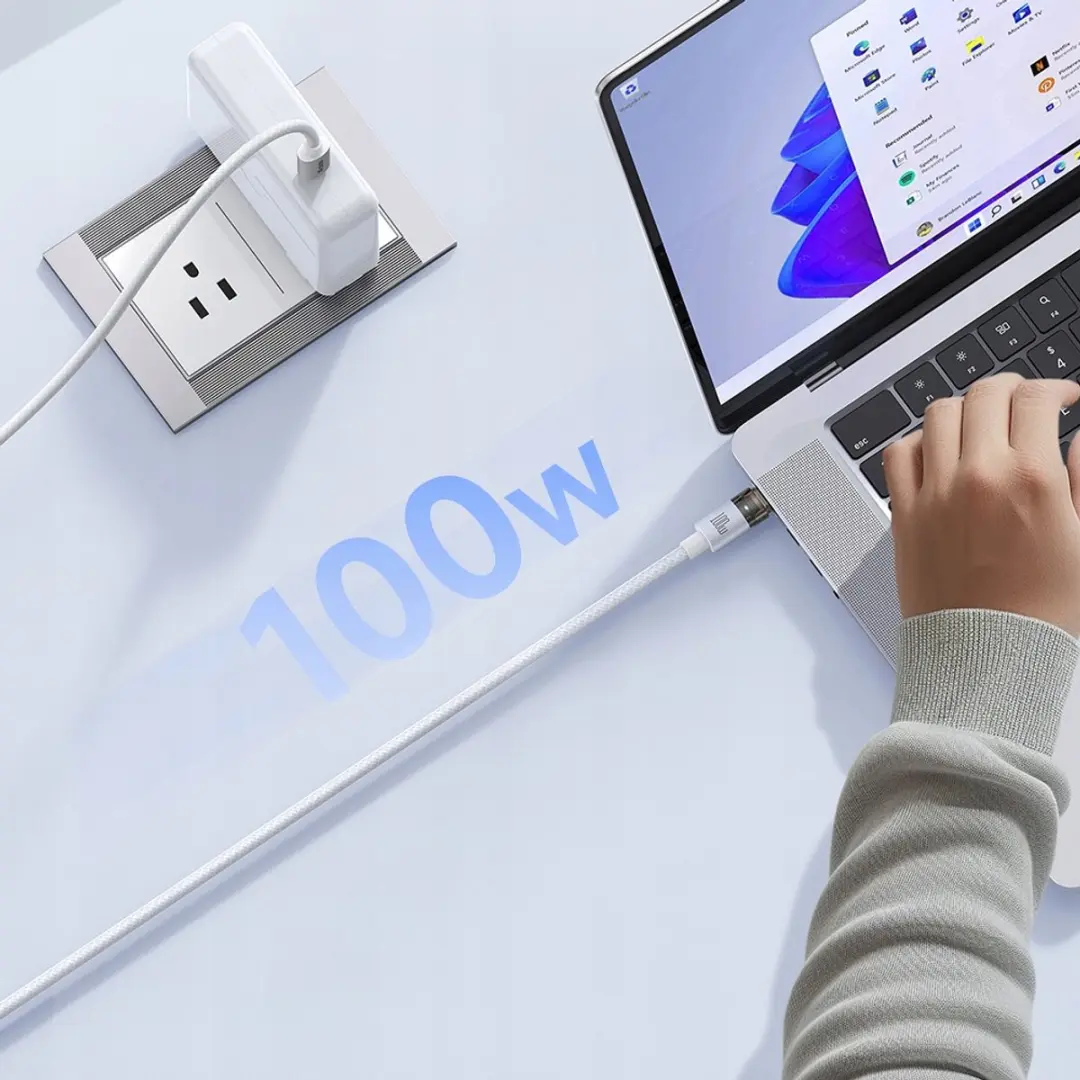 McDodo CA-5582 USB-C Kabel - 100W - 1,2m - Wit - afbeelding 4 van 5