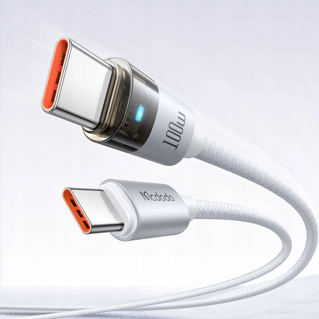 McDodo CA-5582 USB-C Kabel - 100W - 1,2m - Wit - afbeelding 3 van 5