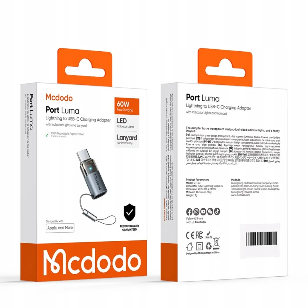 McDodo USB-C naar Lightning Adapter - OT-7610 - afbeelding 6 van 6