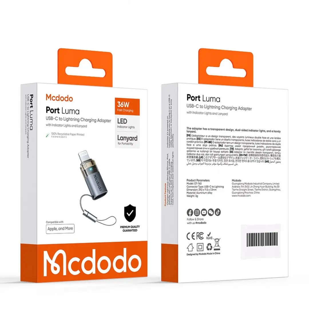 McDodo OT-7630 USB-C naar Lightning Adapter - afbeelding 4 van 6