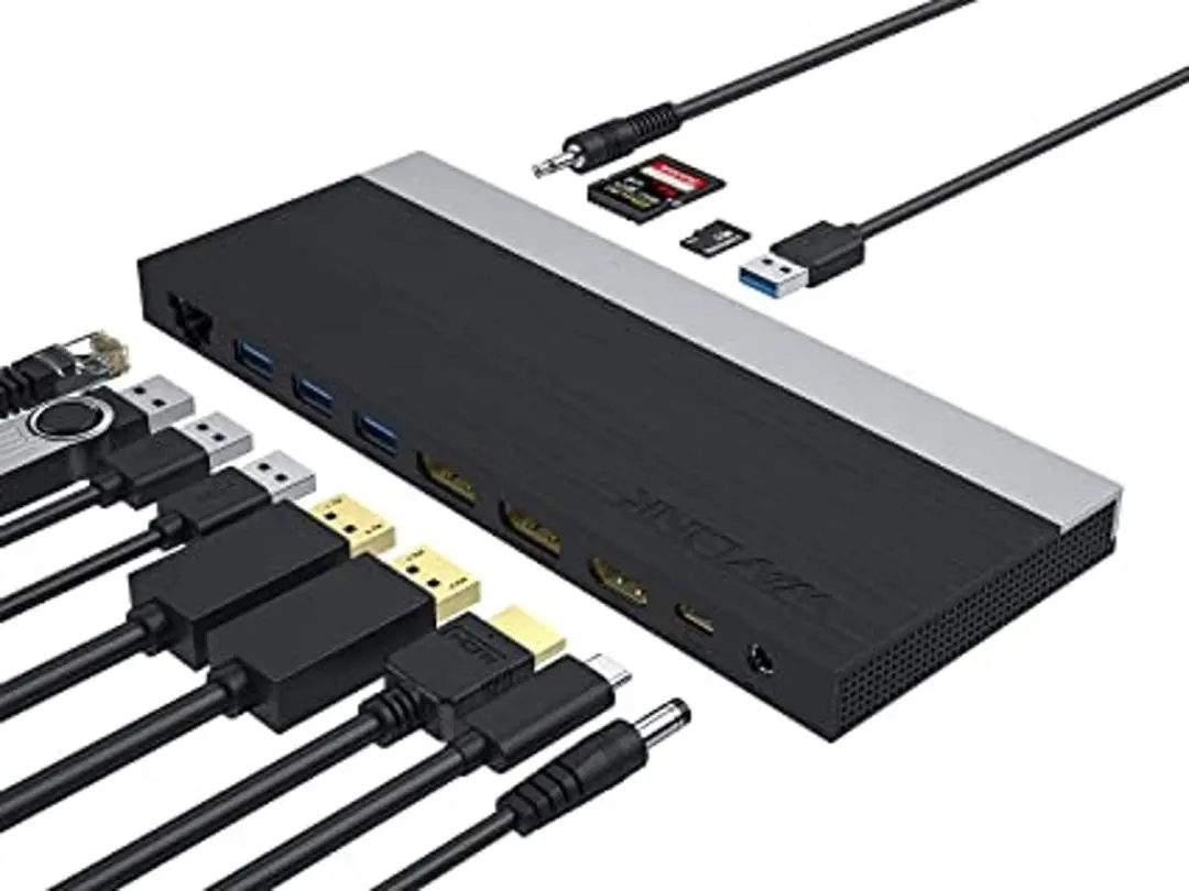 Wavlink USB-C Docking station 1 x HDMI + 2 x Displayport + 100W opladen + Ethern