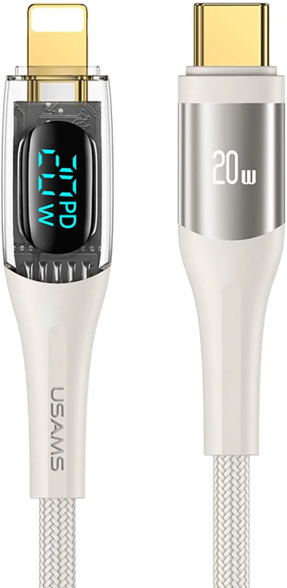USAMS 10373 USB-C naar Lightning Kabel 1.2m