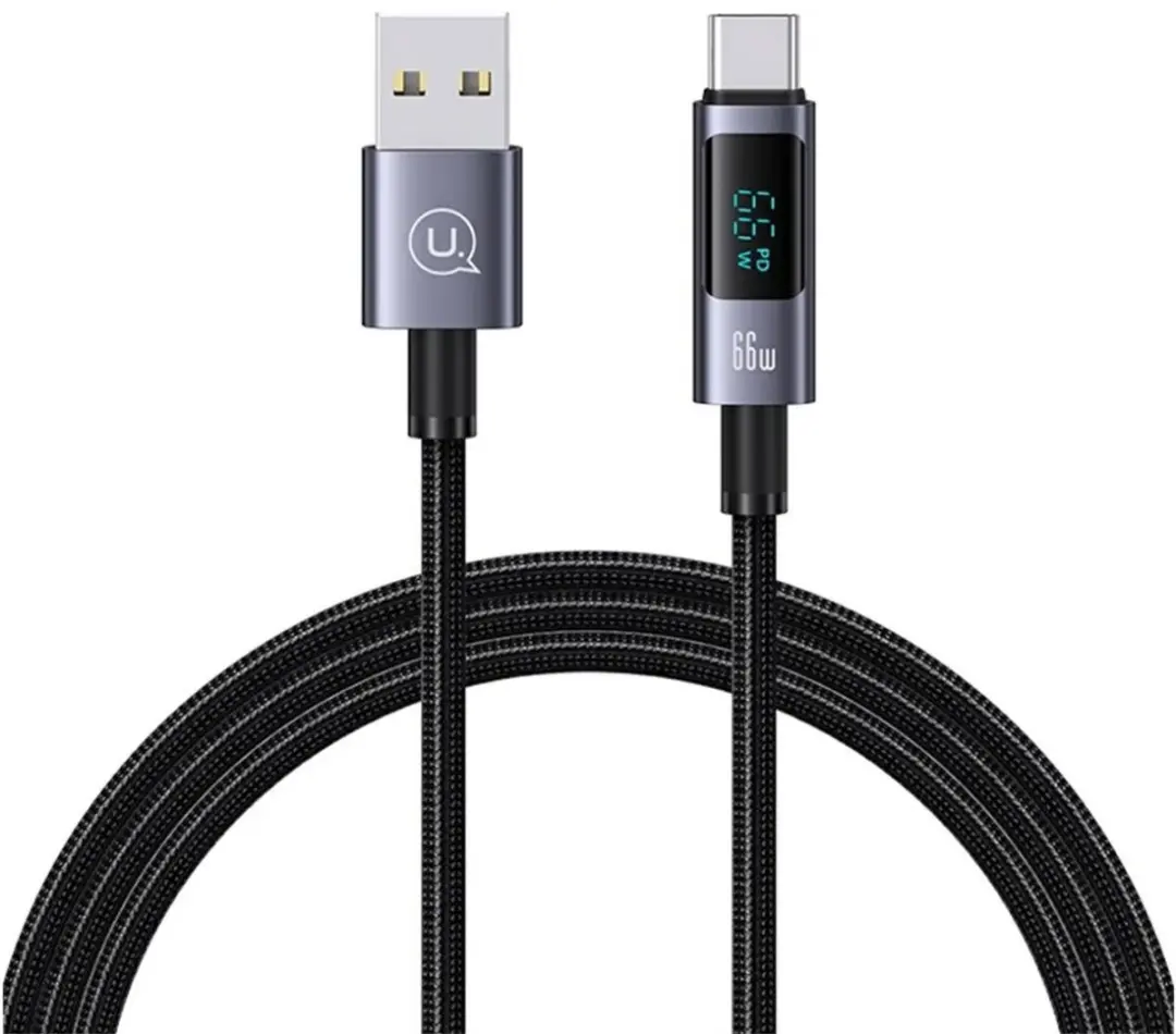 Usams Usb-C Naar Usb-A Kabel 66W 6A Voor Snel Opladen Van Telefoon