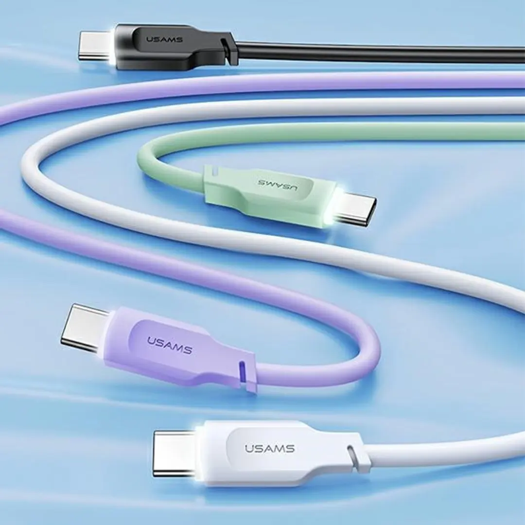 USAMS Lithe USB-C Kabel SJ568USB03 - 1,2m - Purper - afbeelding 3 van 6
