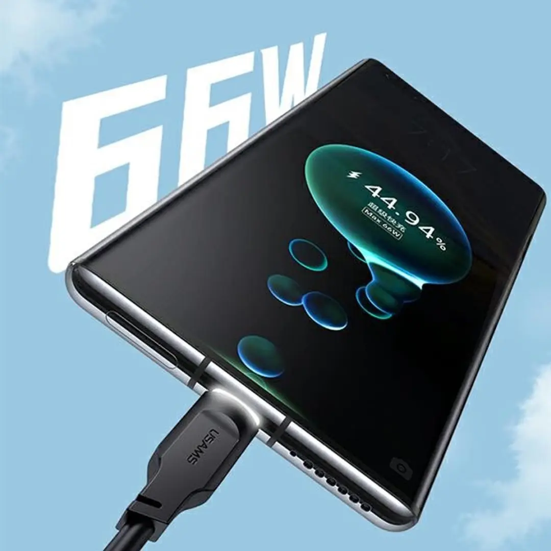 USAMS Lithe USB-C Kabel SJ568USB03 - 1,2m - Purper - afbeelding 2 van 6