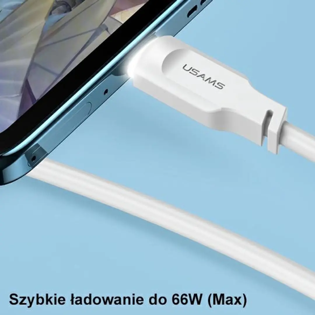 USAMS Lithe USB-C Kabel SJ568USB03 - 1,2m - Purper - afbeelding 4 van 6