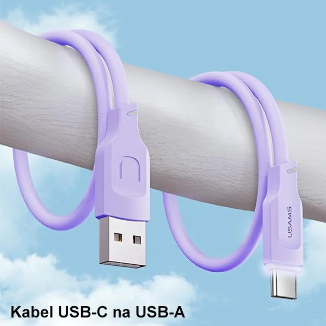USAMS Lithe USB-C Kabel SJ568USB03 - 1,2m - Purper - afbeelding 6 van 6