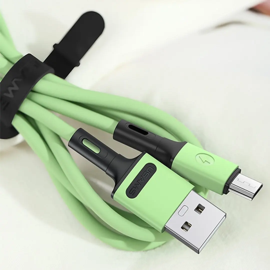 USAMS U52 microUSB Kabel 2A - 1m - Geel - afbeelding 5 van 6