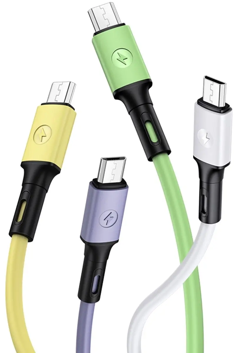 USAMS U52 microUSB Kabel 2A - 1m - Geel - afbeelding 4 van 6