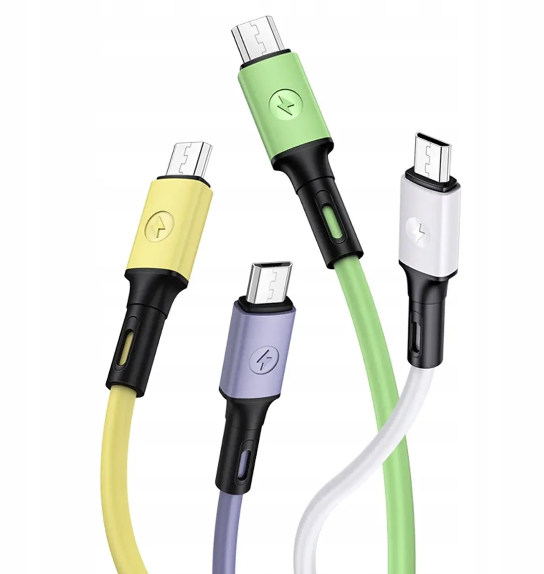 USAMS U52 microUSB Kabel 1m - 2A Snelladen - Paars - afbeelding 3 van 6