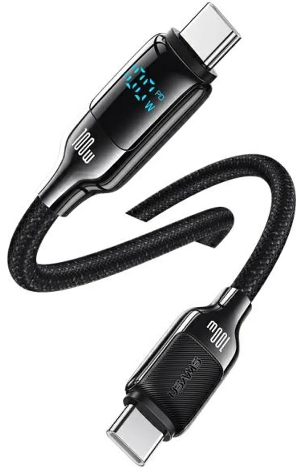 USAMS USB-C naar USB-C Kabel 100W 1,2m - Grijs - afbeelding 5 van 5
