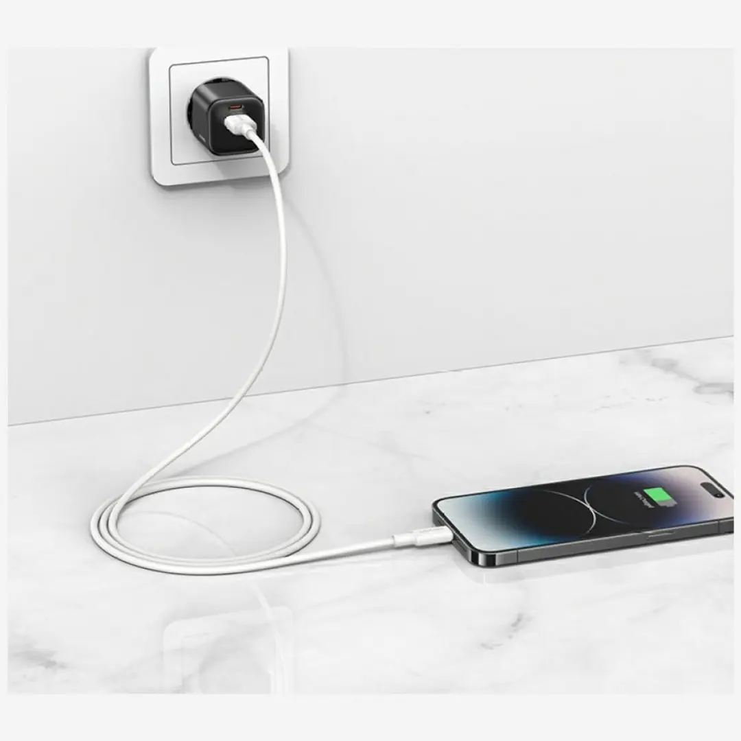 USAMS U90 USB-A naar Lightning-kabel - 1m - 2.4A - afbeelding 2 van 5