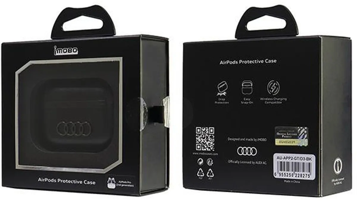 Audi Lederen Hoesje AirPods Pro 2 - Transparent