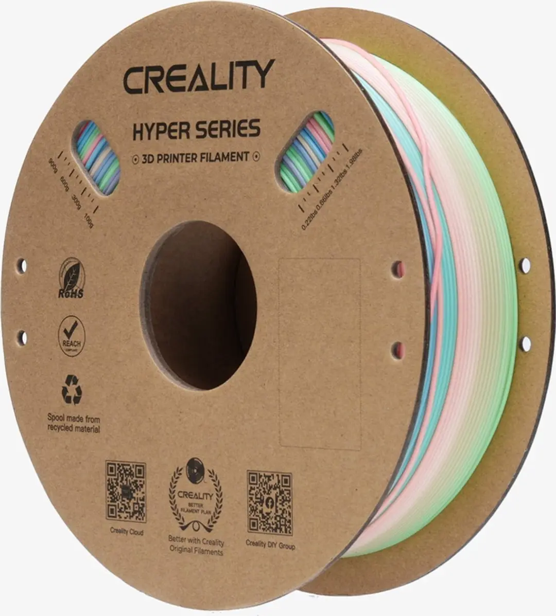 Creality Hyper PLA Filament 1.75mm - Rainbow Blossom Long - afbeelding 2 van 5