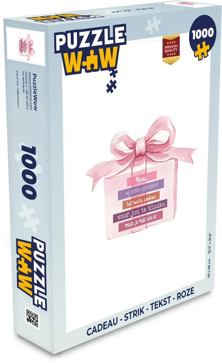 PuzzleWow Legpuzzel 1000 Stuks