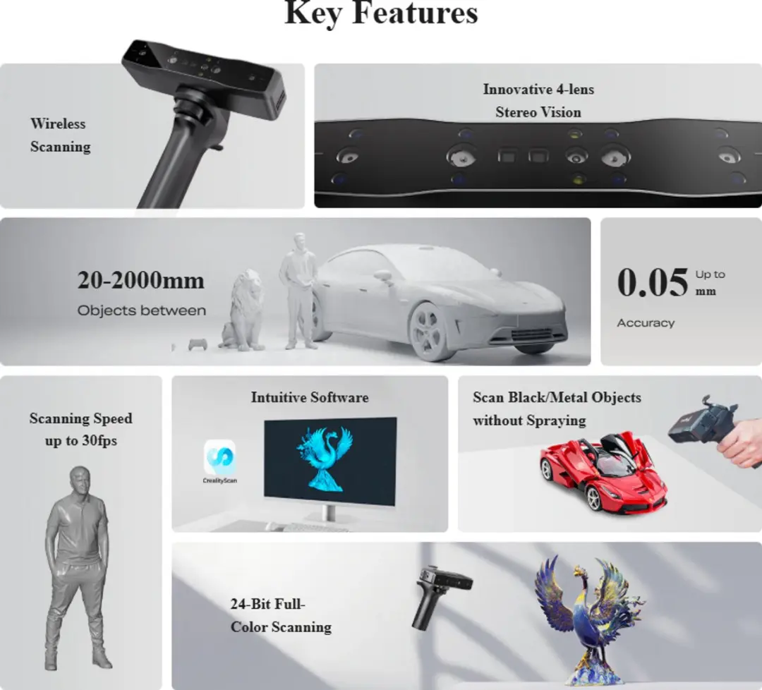Creality CR-Scan Otter Lite 3D Scanner - 0,02mm - afbeelding 5 van 6