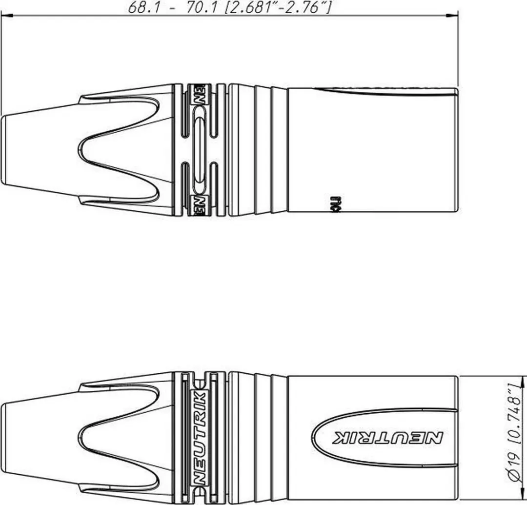Neutrik NC3MXX-BAG XLR-connector 3-pins - Zwart - afbeelding 5 van 5