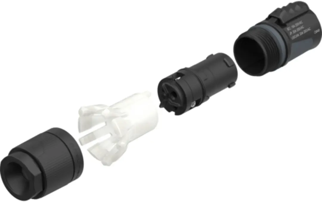 Neutrik powerCON NAC3F-TRUE1-S Female Module - Zwart - afbeelding 4 van 4