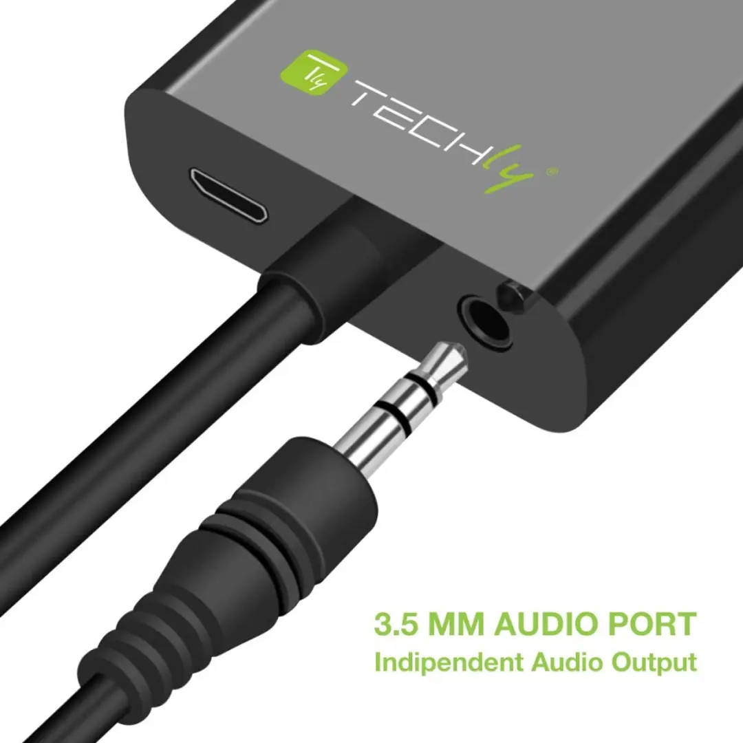 Techly IDATA-HDMI-VGA2AU HDMI naar VGA Converter - Zwart - afbeelding 3 van 6
